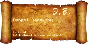 Dengel Barakony névjegykártya